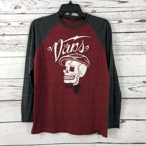 VANS Raglan Baseball Style Shirt Youth Boys XL